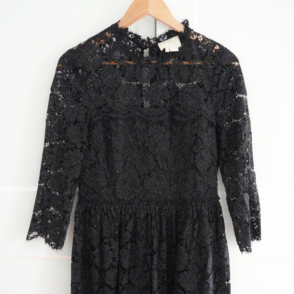 Kate Spade Black Lace Cocktail Dress Size 6